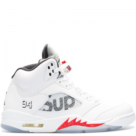 Air Jordan 5 Retro Supreme 'White' (824371 101)