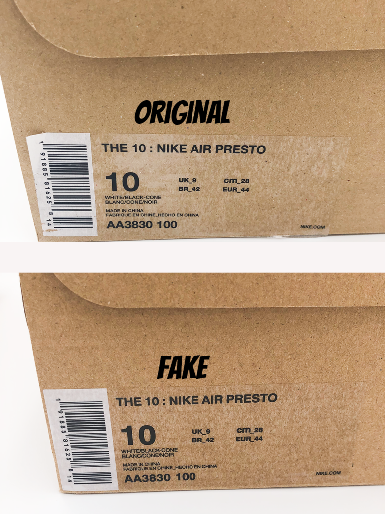 off white presto box label