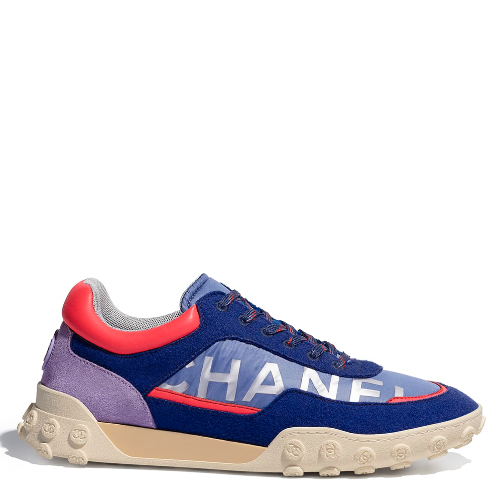 Chanel royal blue sneakers on sale