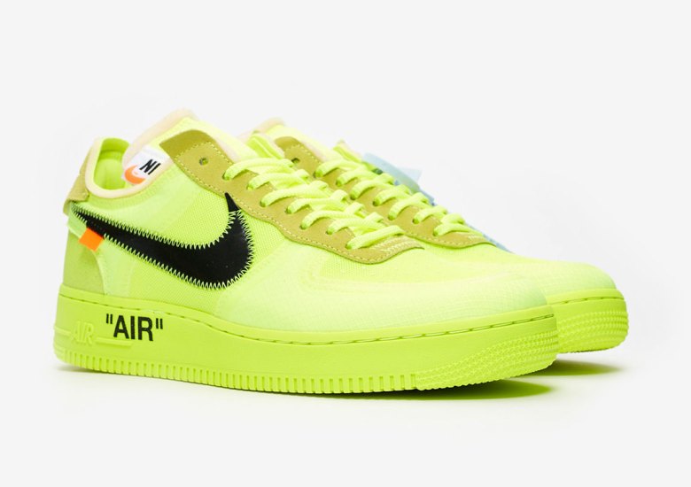 off white nike air force one volt