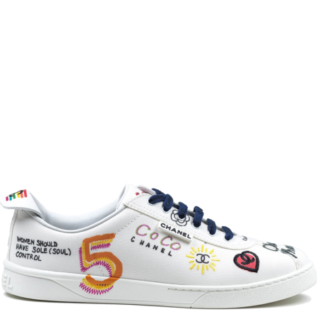 Chanel White Canvas Sneaker Pharrell Williams 'Multi-Colour' (19D G34878X53027 C2340 10B)