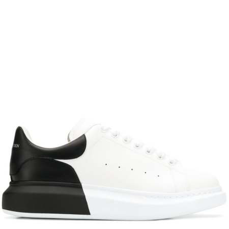 Alexander McQueen Leather Platform Oversized-Sneakers 'Black Raised Sole' (556278WHGP5)