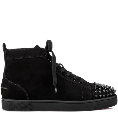 Christian Louboutin Lou Spikes 'Black Suede' (1140458B049)