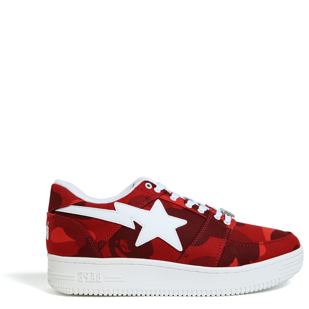 a bathing ape bapesta patent red