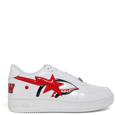 A Bathing Ape Bapesta Low 'White Shark Face' (1F30191002 001)