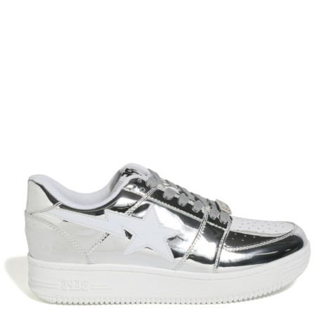 A Bathing Ape Bapesta Low 'Metallic Silver' (1F30191004 001)