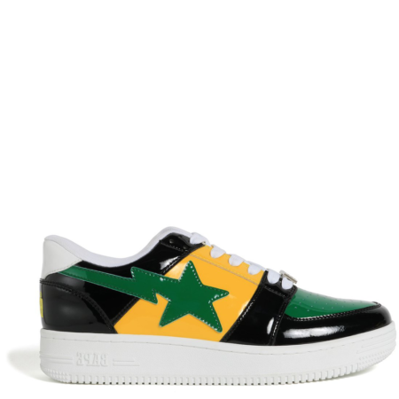 A Bathing Ape Bapesta Low 'Color Block Black Green' (1F80191001)