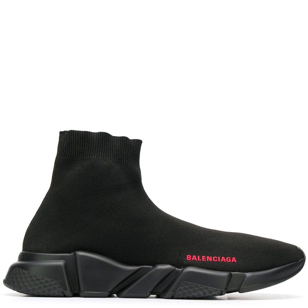 balenciaga speed trainer black red