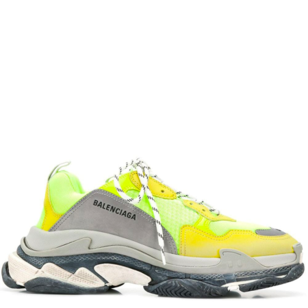 Balenciaga Triple S Trainer 'Neon Yellow Grey' (533884 W09O4)