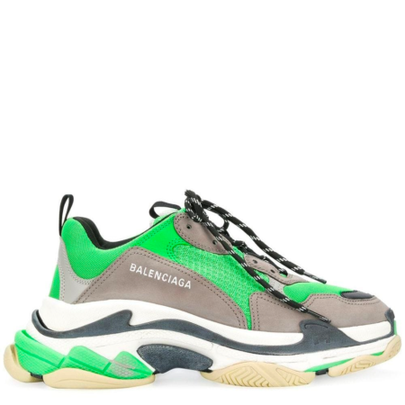 Balenciaga Triple S Trainer 'Neon Green Grey' (536737 W09OH)