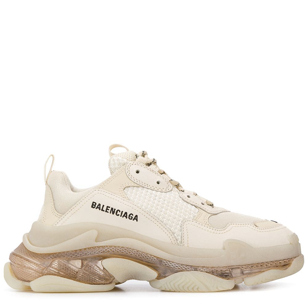 Balenciaga Leather Triple S Sneakers in md Green Green