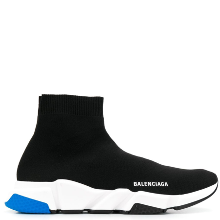 Balenciaga Speed Trainer Mid 'Black White Blue' (587286 W1703)