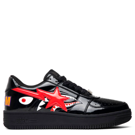 A Bathing Ape Bapesta Low 'Black Shark Face' (BAPESTA SHK BLK)