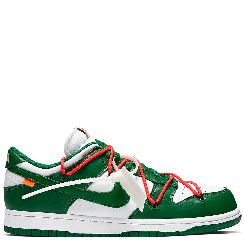 nike off white dunk low pine green