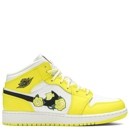 Air Jordan 1 Mid SE GS 'Rose Patch Dynamic Yellow' (AV5174 700)