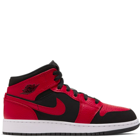 Air Jordan 1 Mid GS 'Black Gym Red' (554725 054)