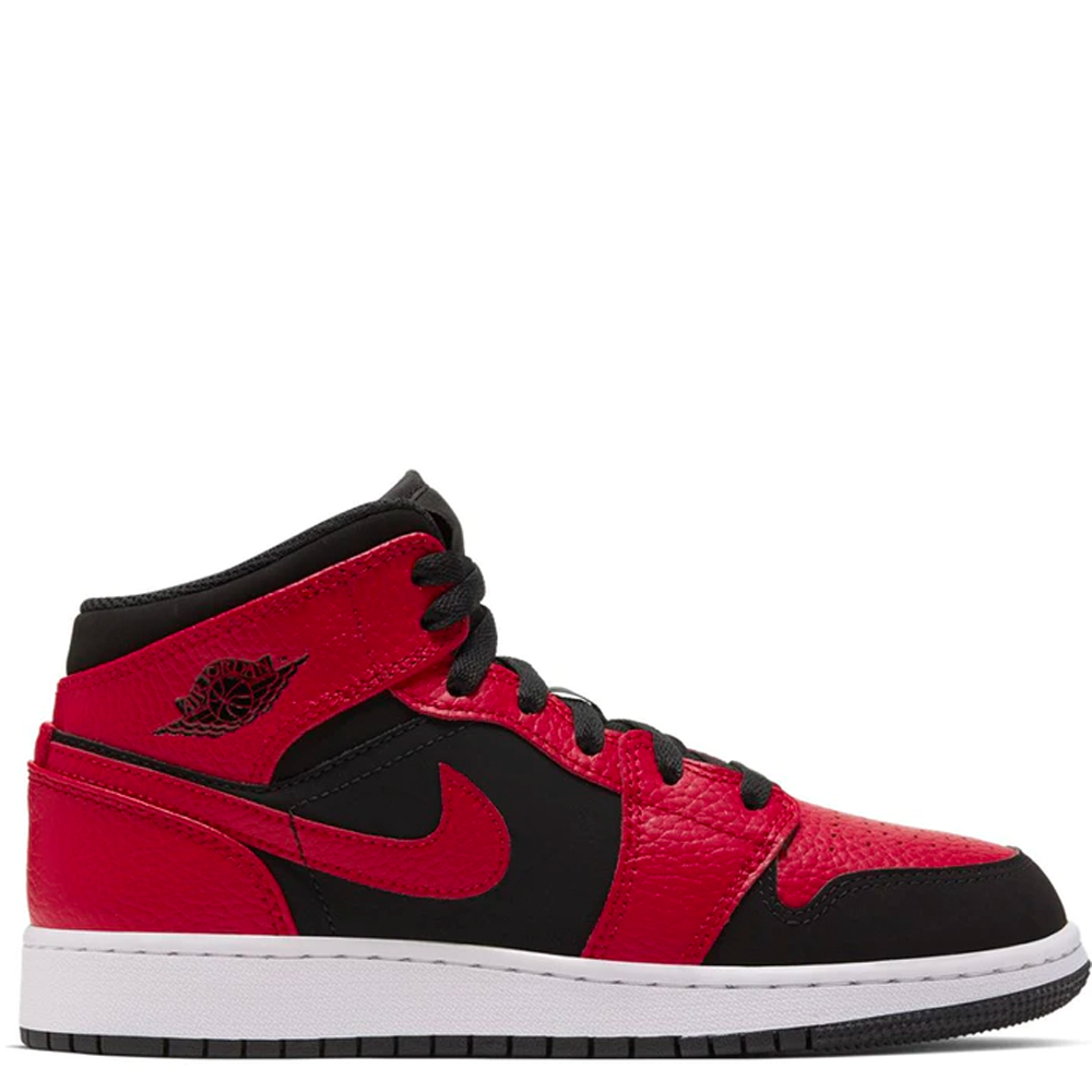 air jordan 1 mid gs black gym red