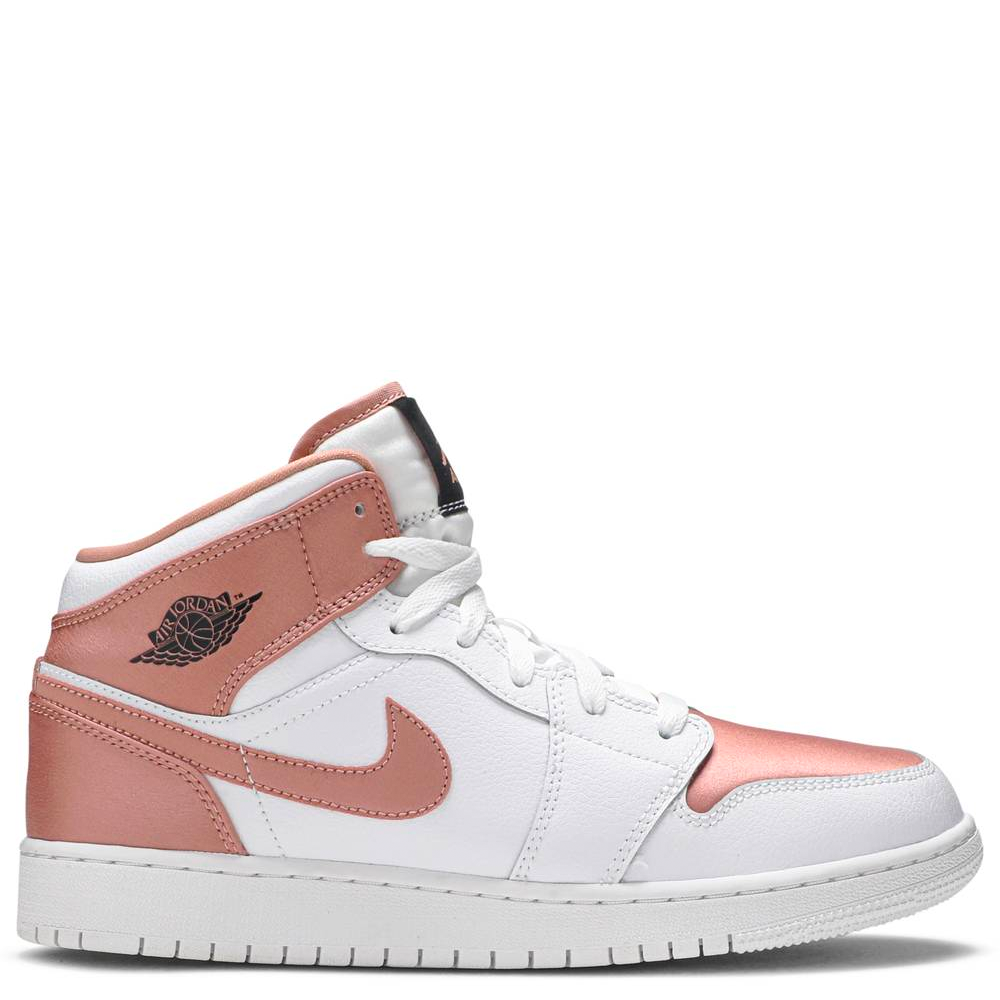 Air Jordan 1 Mid GS 'White Rose Gold 