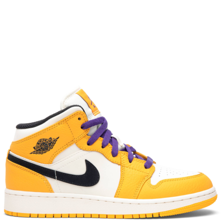 Air Jordan 1 Mid GS 'Lakers' (BQ6931 700)