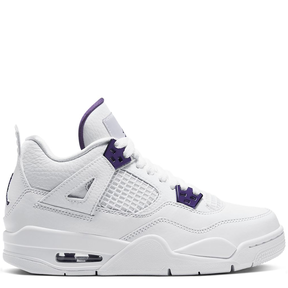 white & purple jordan 4s
