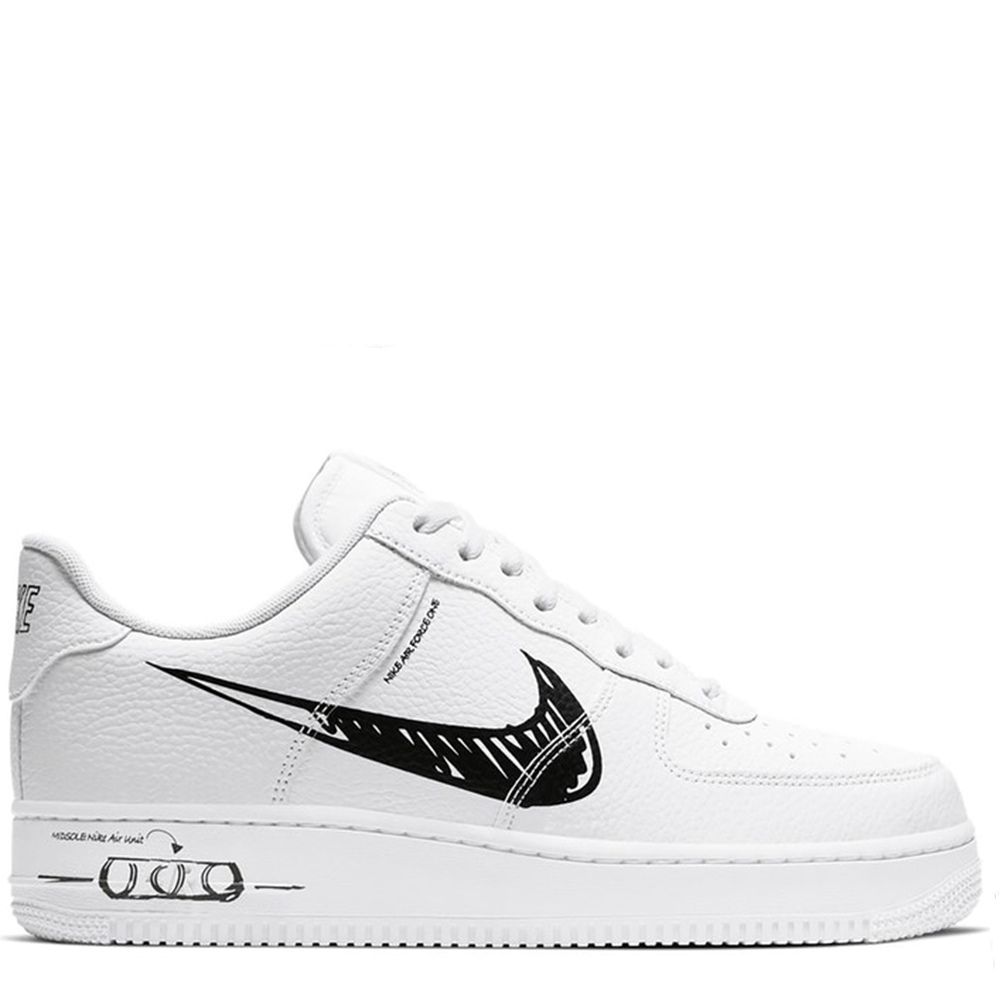 air force 1 low white black