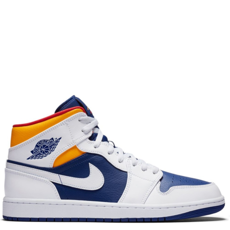 Air Jordan 1 Mid 'White Deep Royal Blue' (554724 131)