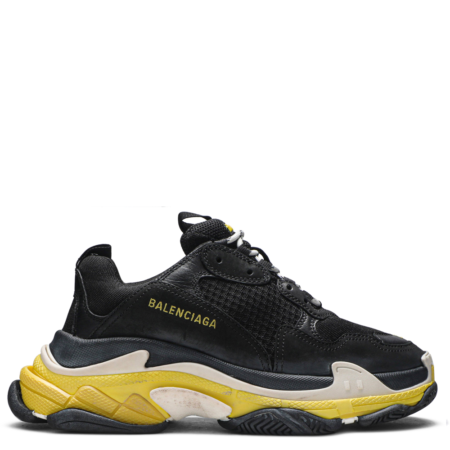 Balenciaga Triple S Trainer 'Black Yellow' (534162 W09OG 1087)