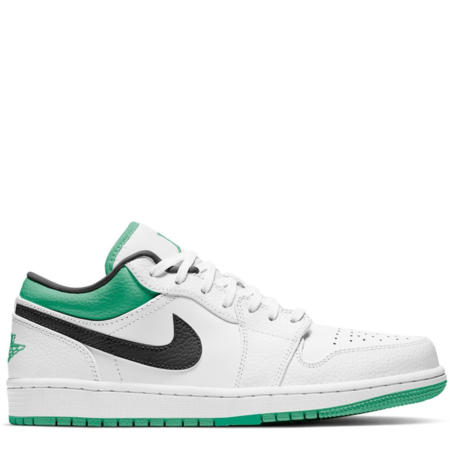 Air Jordan 1 Low 'White Lucky Green Black' (553558 129)