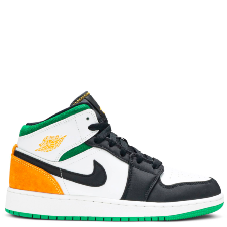 Air Jordan 1 Mid GS 'Lucky Green Laser Orange' (BQ6931 101)