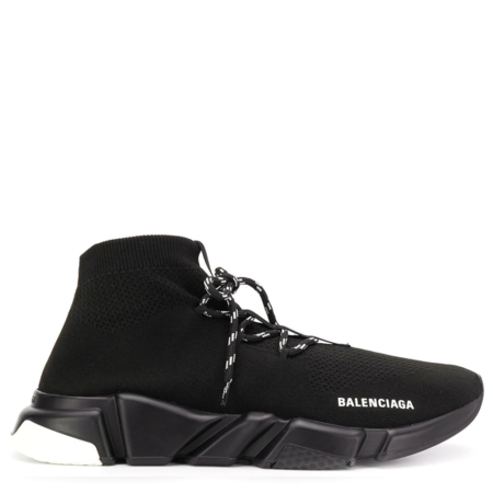 Balenciaga Speed Trainer 'Black White with Lacing' (587289W1703)