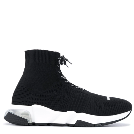 Balenciaga Speed Trainer 'Black White with Lacing' (617255W05GG)