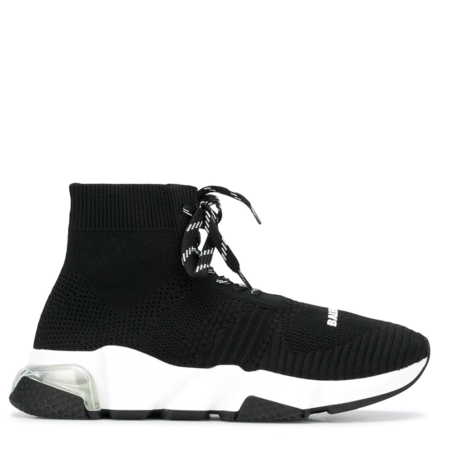 Balenciaga Speed Trainer 'Black White with Lacing' (W) (617217W05GG)