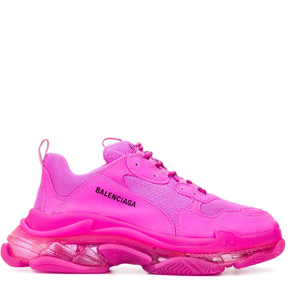 balenciaga triple s neon pink