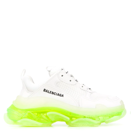 Balenciaga Triple S Trainer 'White Neon Green' (W) (544351W2FR1)