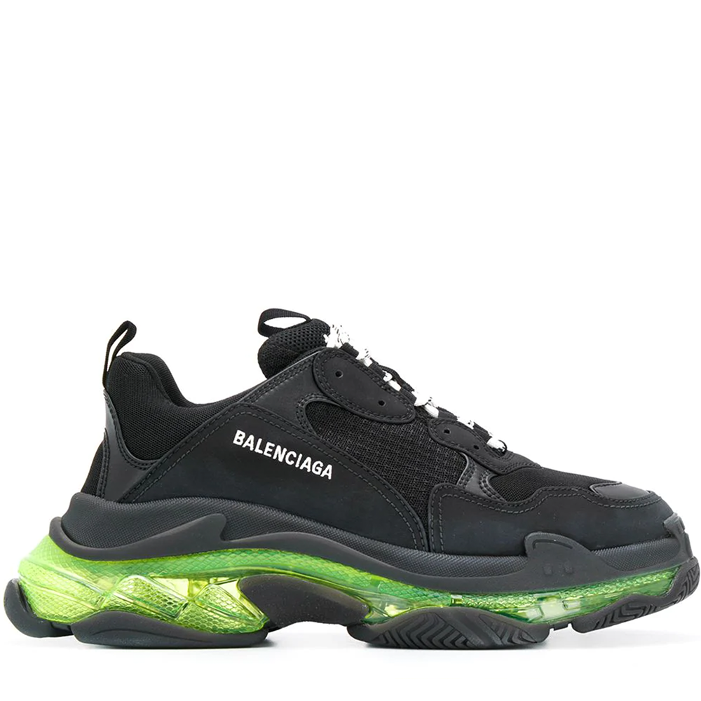 Balenciage Triple S Trainer Black Green Pluggi