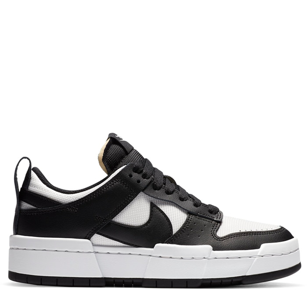 nike dunk black and white low