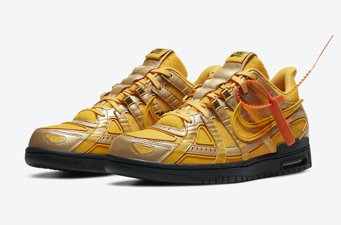 Nike Air Rubber Dunk Off-White 'University Gold' (CU6015 700)