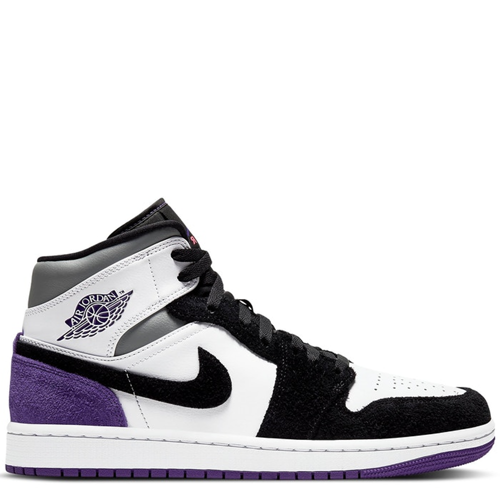 purple jordan mid 1