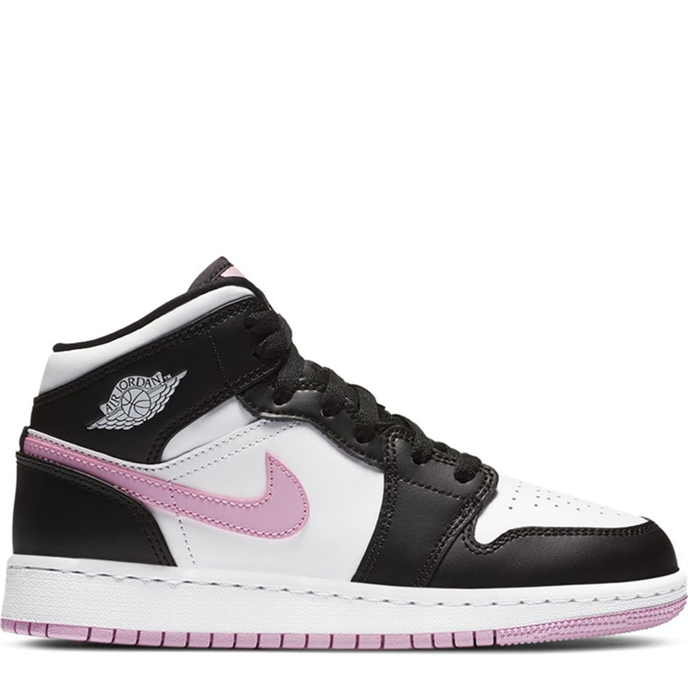 air jordan 1 mid pink black white