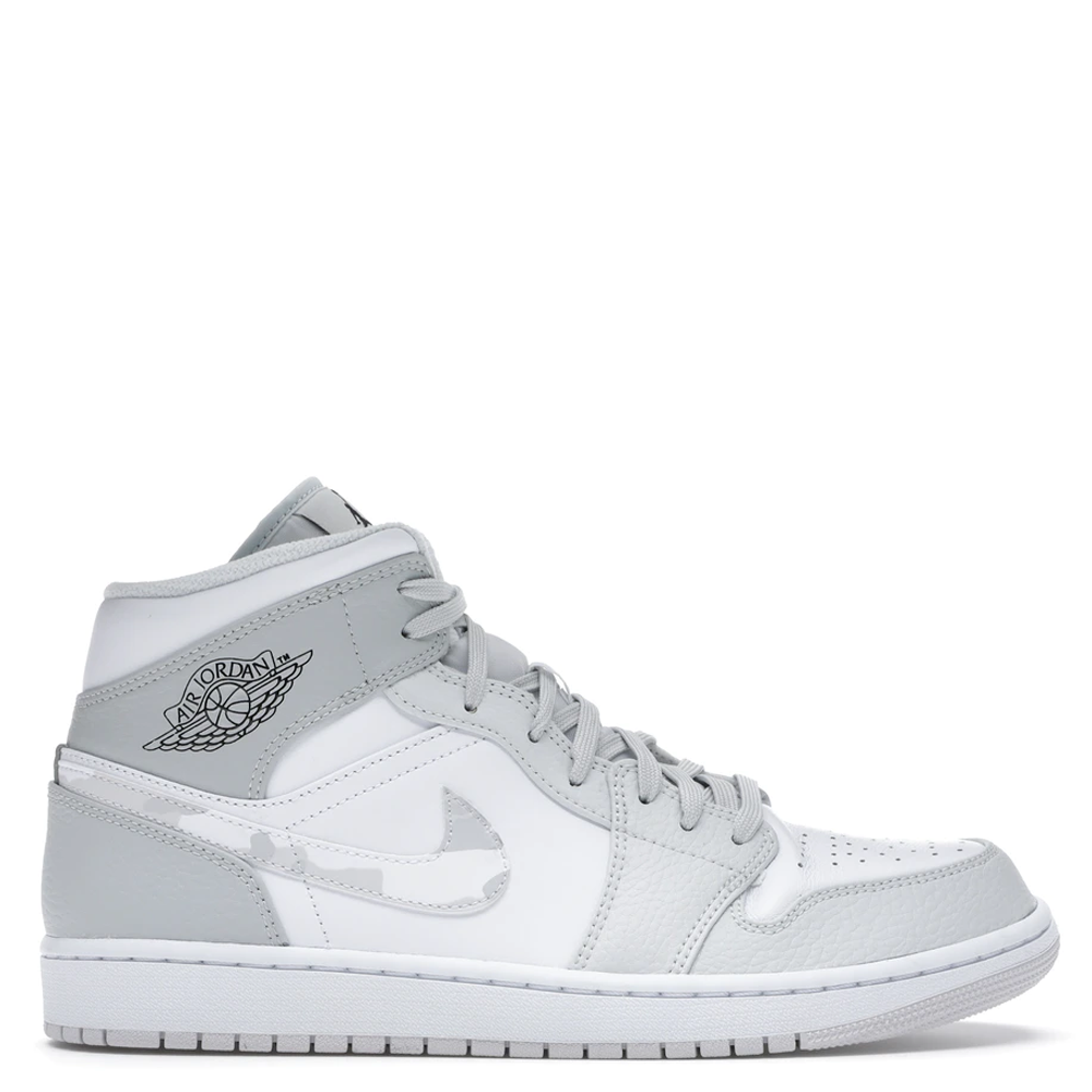 white and grey jordan 1 mid