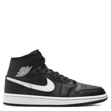 Air Jordan 1 Mid 'Black White' (W) (BQ6472 011)