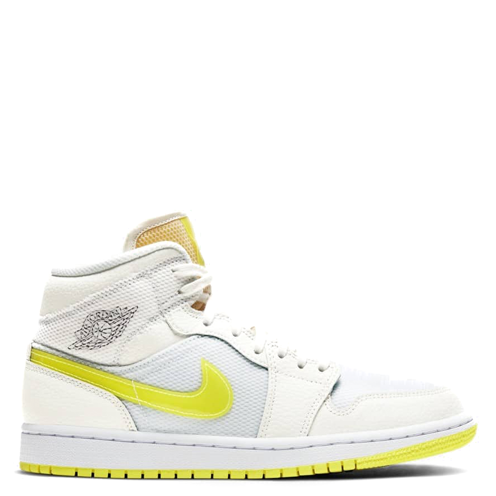 yellow mid air jordan 1