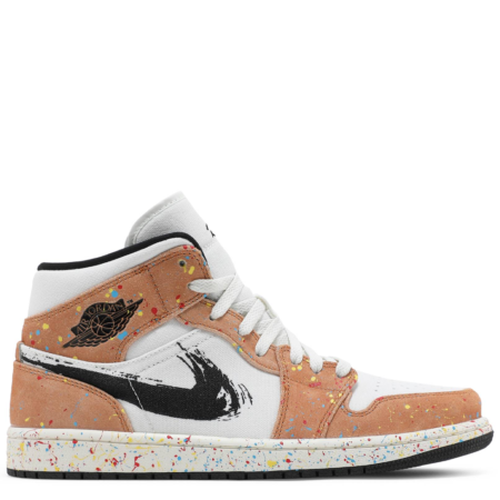 Air Jordan 1 Mid SE 'Brushstroke Paint Splatter' (DA8005 100)