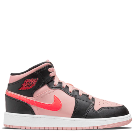 Air Jordan 1 Mid GS 'Black Pink Crimson' (554725 604)