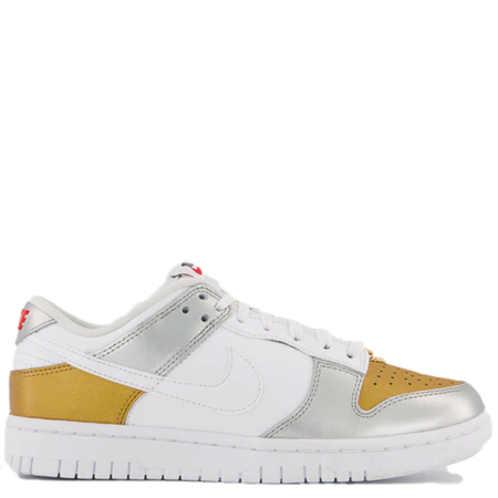 Nike Dunk Low SE 'White Metallic Gold Silver' (W) (DH4403 700)