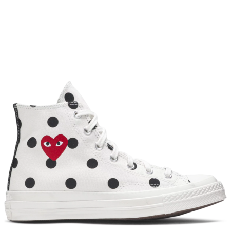 Converse Chuck 70 Hi Comme des Garçons PLAY 'White Polka Dot' (157251C)