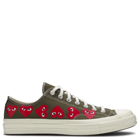 Converse Chuck 70 Low Comme des Garçons PLAY 'Green - Multi Heart' (162976C)