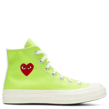 Converse Chuck 70 Hi Comme des Garçons PLAY 'Bright Green' (168299C)