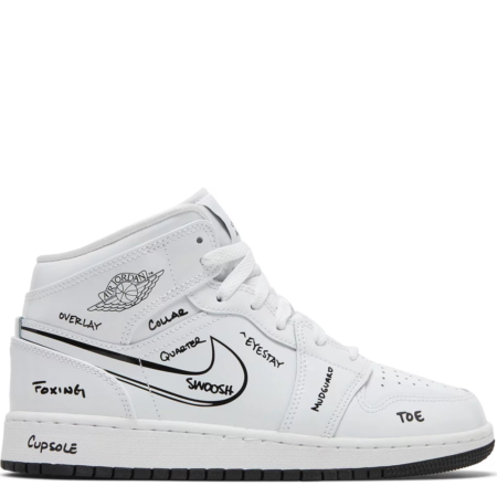 Air Jordan 1 Mid GS 'Schematic' (DQ1864 100)