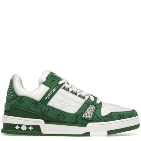 Louis Vuitton Trainer Sneaker 1A9JHX Green Denim  Louis vuitton sneaker, Louis  shoes, Louis vuitton shoes sneakers